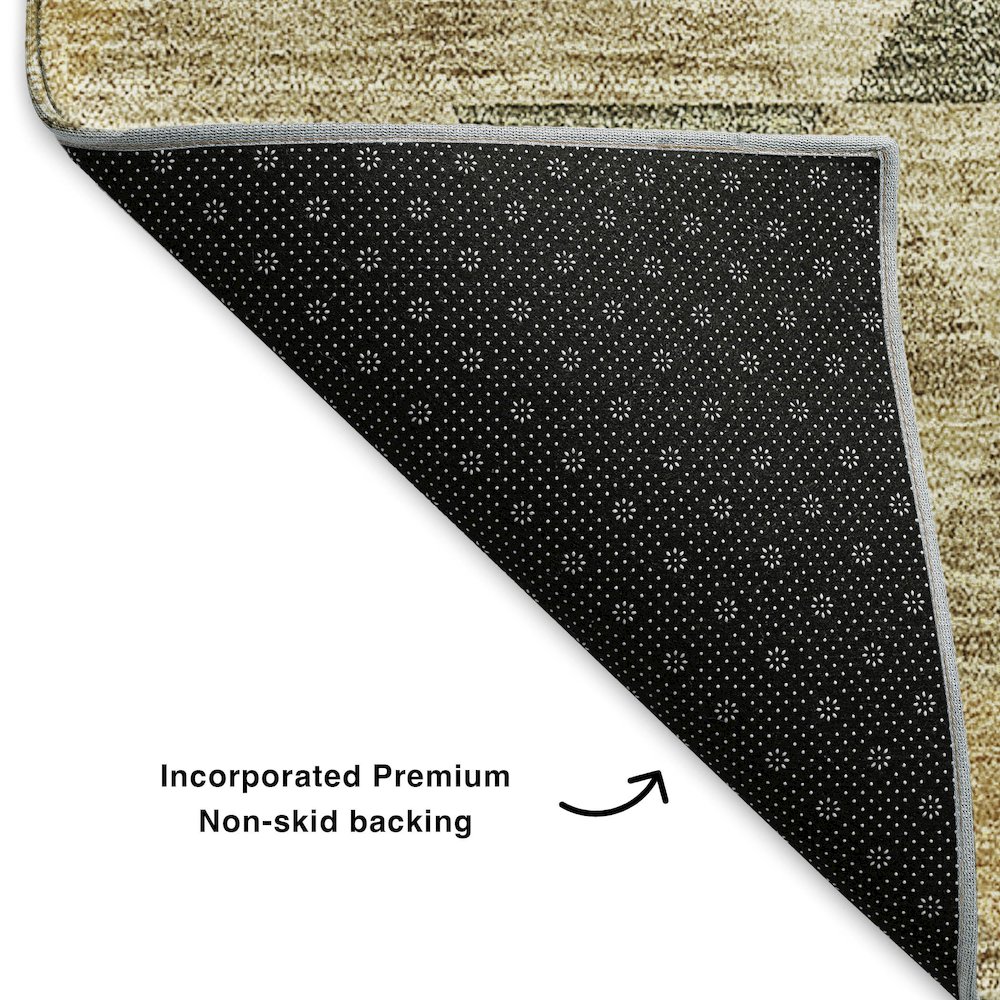 Premium Machine Washable Mayfield  Beige 5' x 7'6" Rug. Picture 2