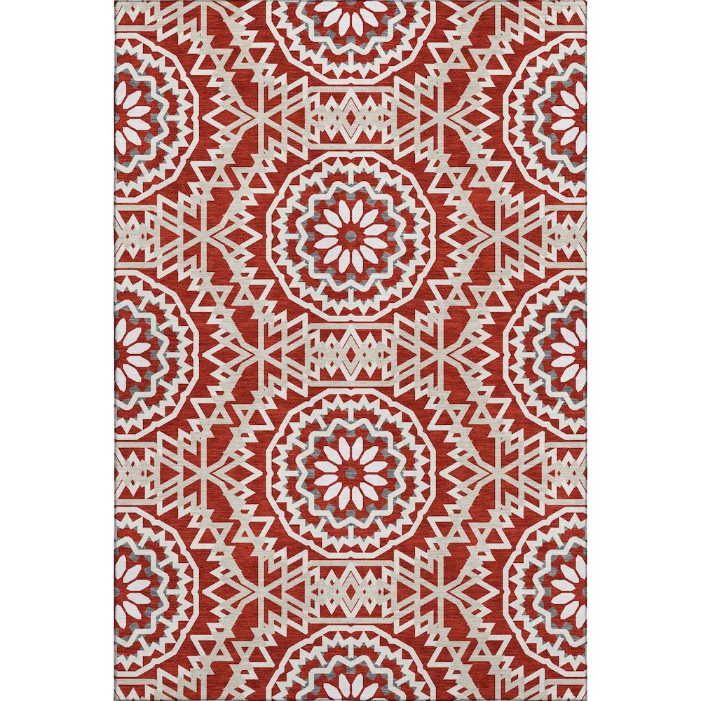 Premium Machine Washable Mayfield  Red 9' x 12' Rug. Picture 1