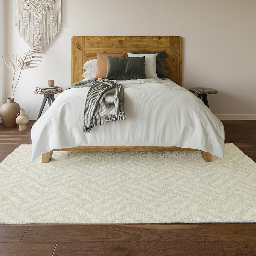 Premium Machine Washable Mayfield  Ivory 9' x 12' Rug. Picture 6