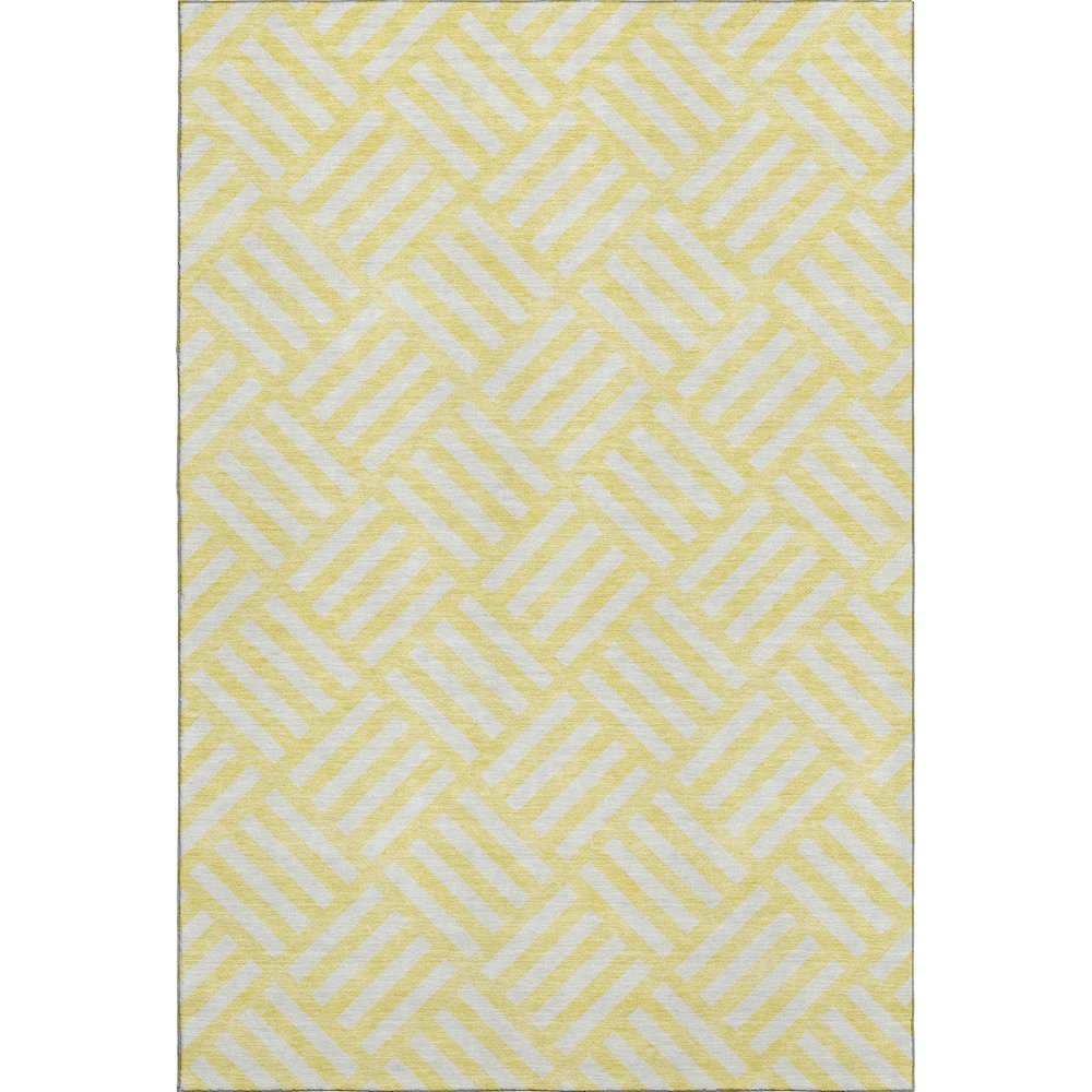 Premium Machine Washable Mayfield  Yellow 9' x 12' Rug. Picture 1