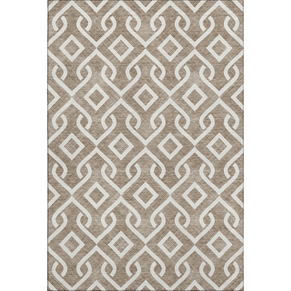 Premium Machine Washable Mayfield  Brown 9' x 12' Rug. Picture 1