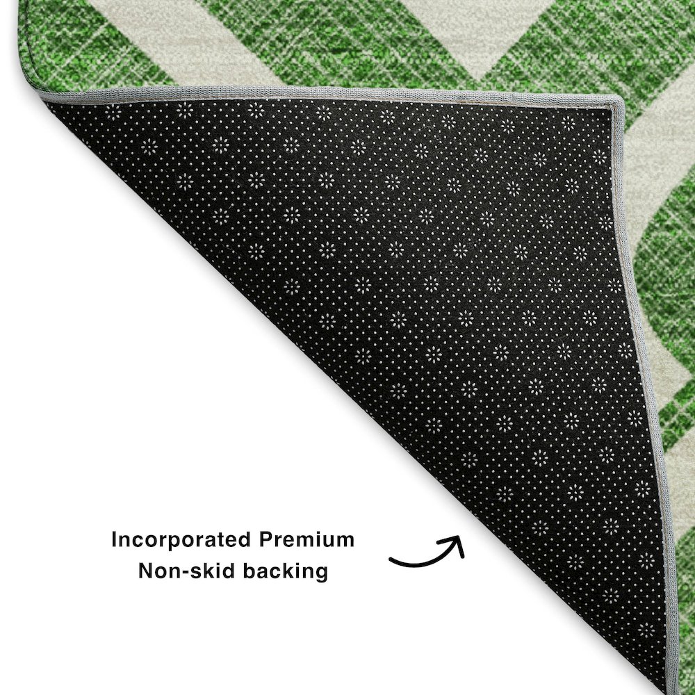 Premium Machine Washable Mayfield  Emerald 5' x 7'6" Rug. Picture 2