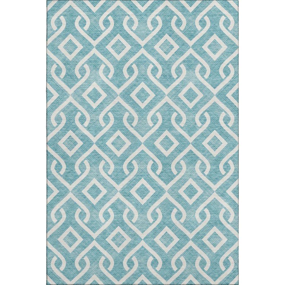 Premium Machine Washable Mayfield  Teal 9' x 12' Rug. Picture 1