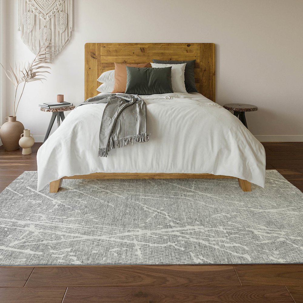 Premium Machine Washable Mayfield  Gray 9' x 12' Rug. Picture 6