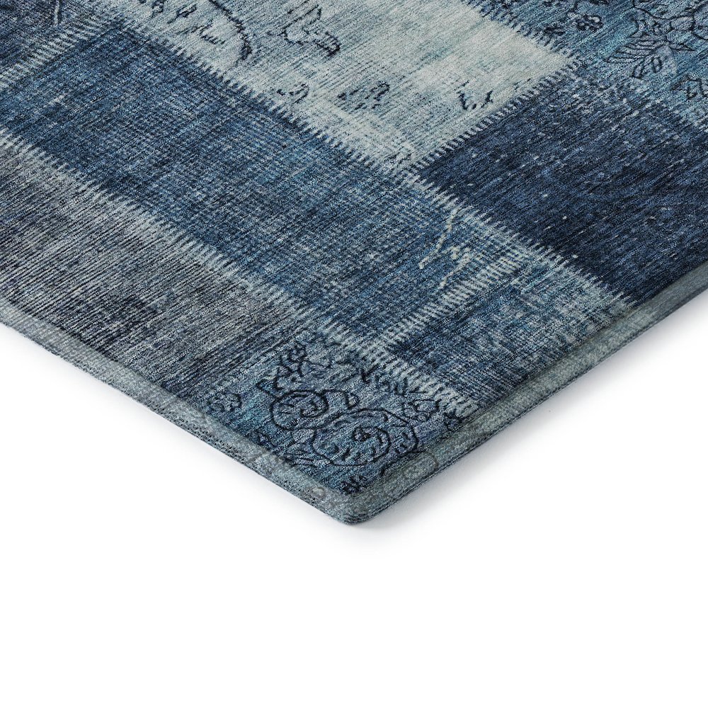 Premium Machine Washable Mayfield  Blue 5' x 7'6" Rug. Picture 3