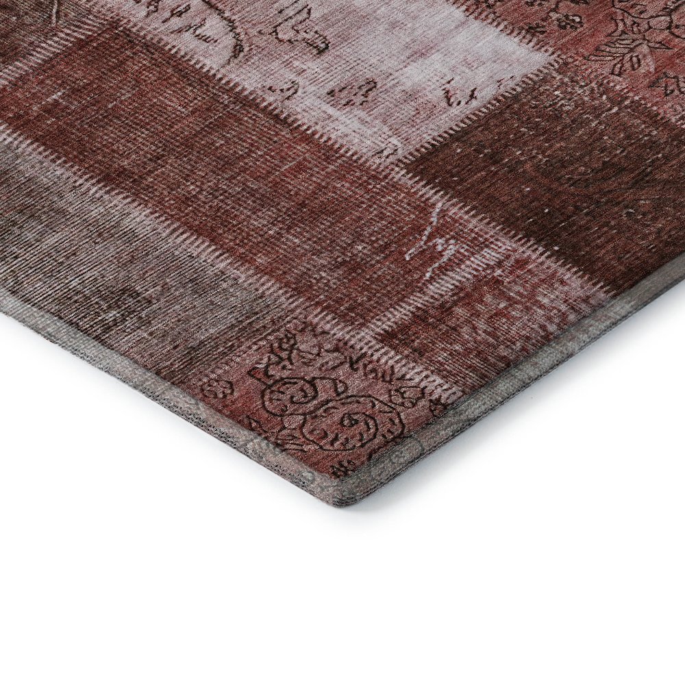 Premium Machine Washable Mayfield  Burgundy 5' x 7'6" Rug. Picture 3