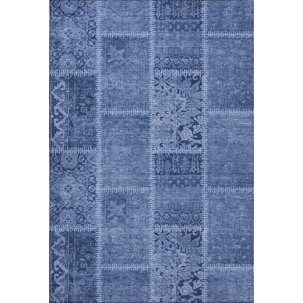 Premium Machine Washable Mayfield  Navy 9' x 12' Rug. Picture 1