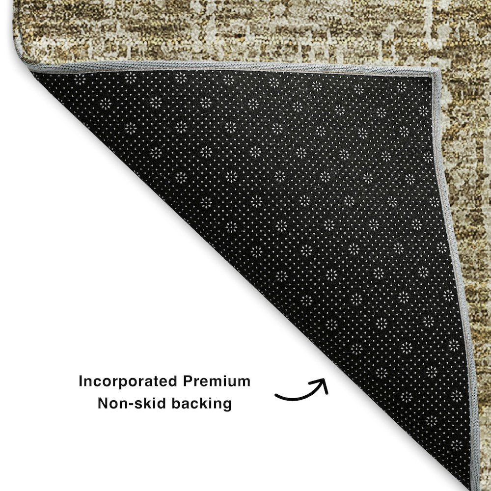 Premium Machine Washable Mayfield  Brown 5' x 7'6" Rug. Picture 2