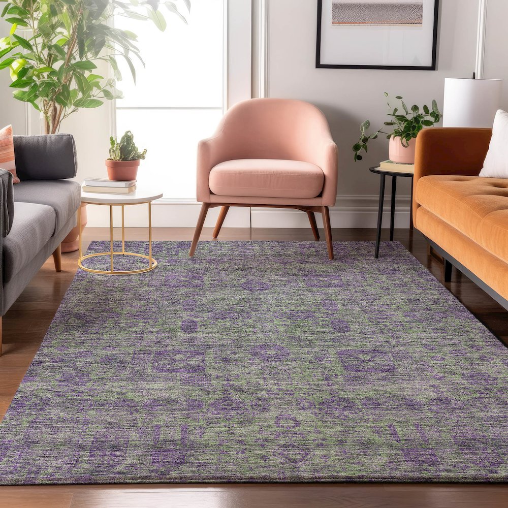 Premium Machine Washable Mayfield  Fern 9' x 12' Rug. Picture 5