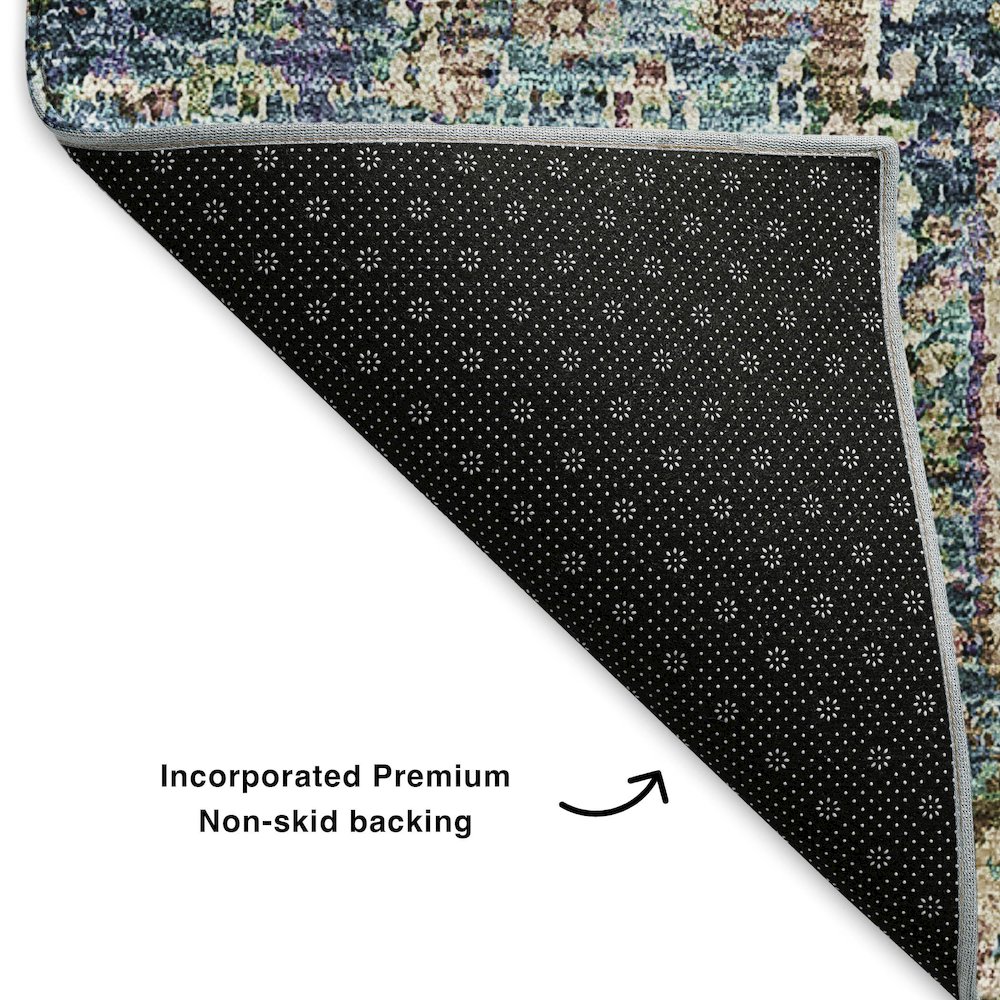 Premium Machine Washable Mayfield  Green 5' x 7'6" Rug. Picture 2