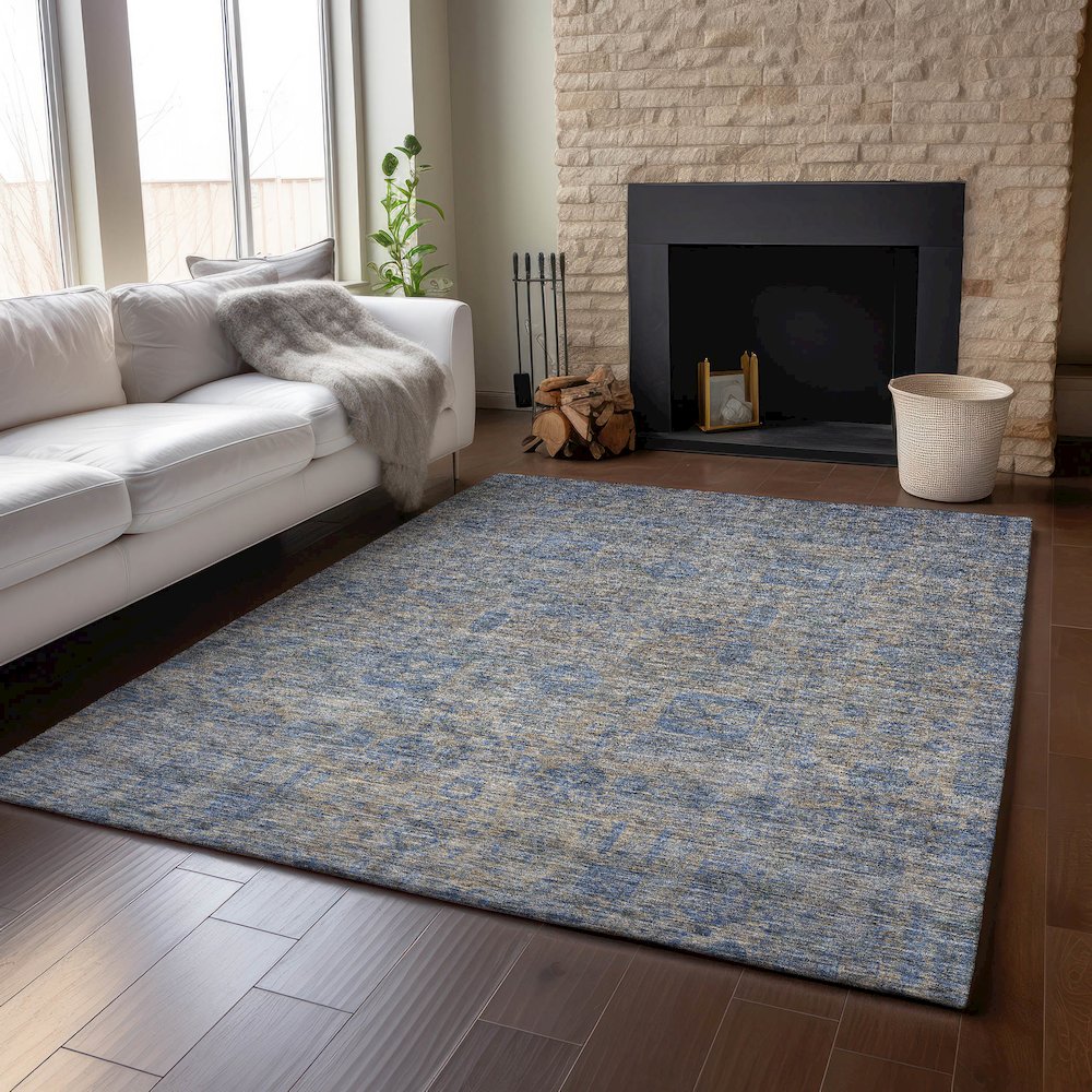Premium Machine Washable Mayfield  Khaki 9' x 12' Rug. Picture 6