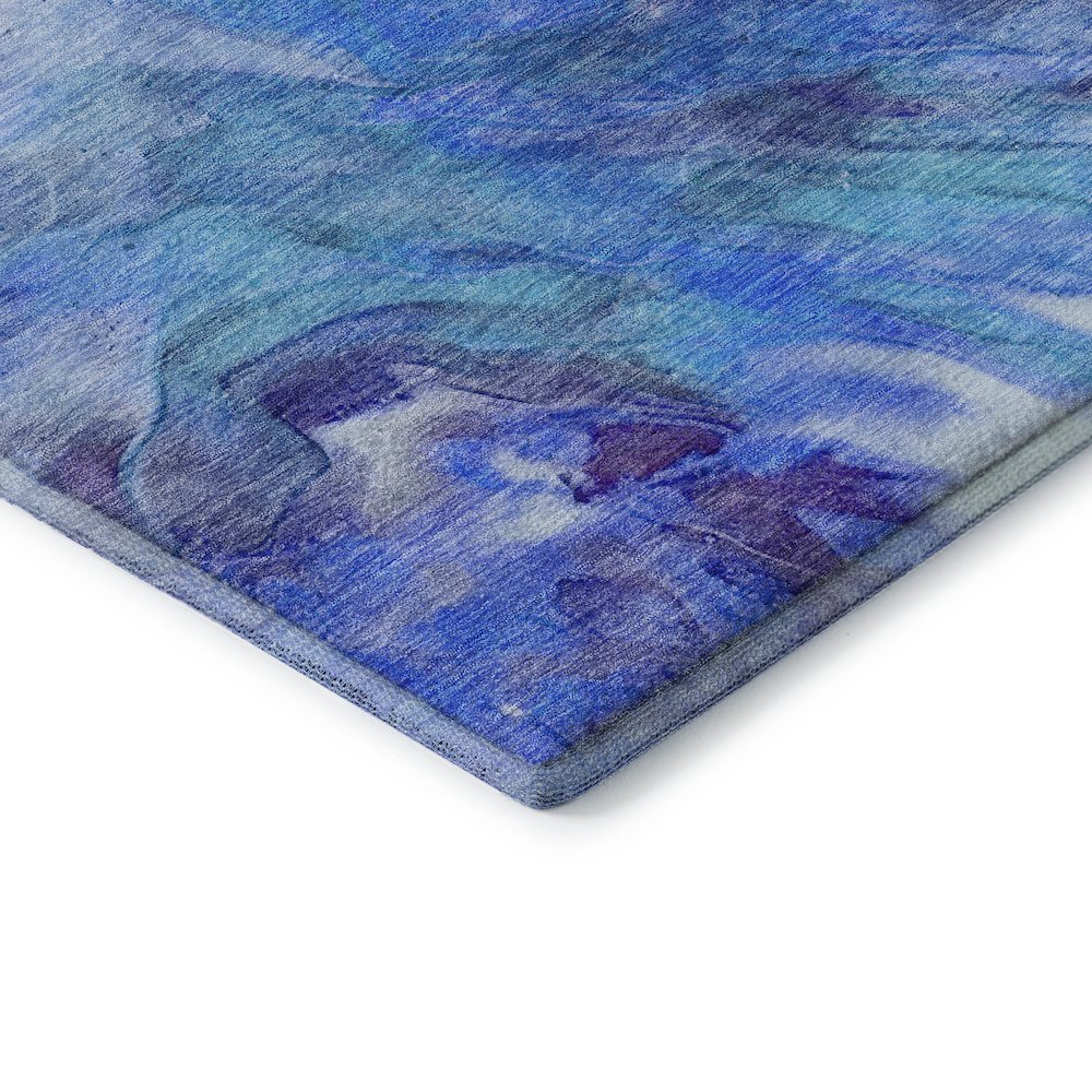 Premium Machine Washable Mayfield  Blue 5' x 7'6" Rug. Picture 3