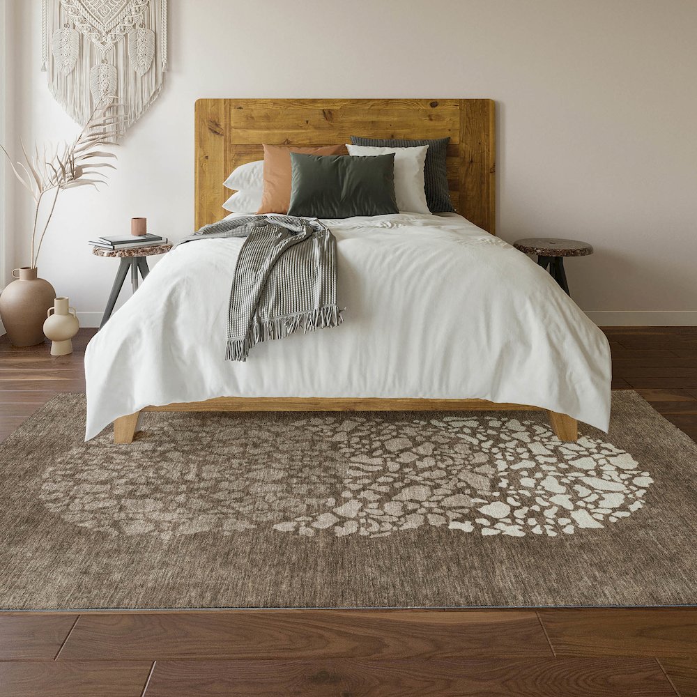 Premium Machine Washable Mayfield  Chocolate 9' x 12' Rug. Picture 6