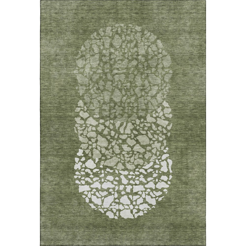 Premium Machine Washable Mayfield  Olive 9' x 12' Rug. Picture 1