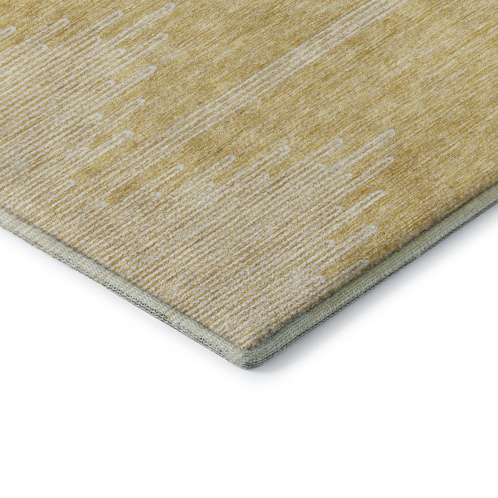 Premium Machine Washable Mayfield  Gold 5' x 7'6" Rug. Picture 3