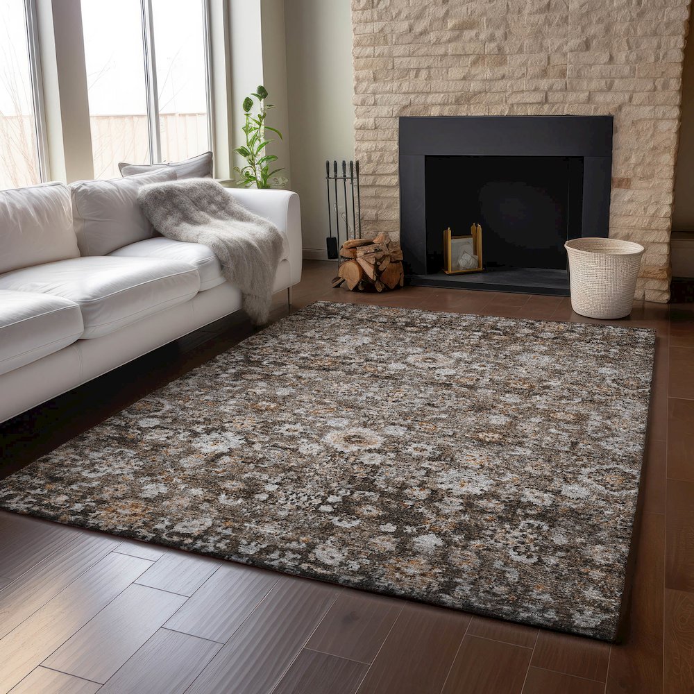 Premium Machine Washable Mayfield  Fudge 9' x 12' Rug. Picture 6