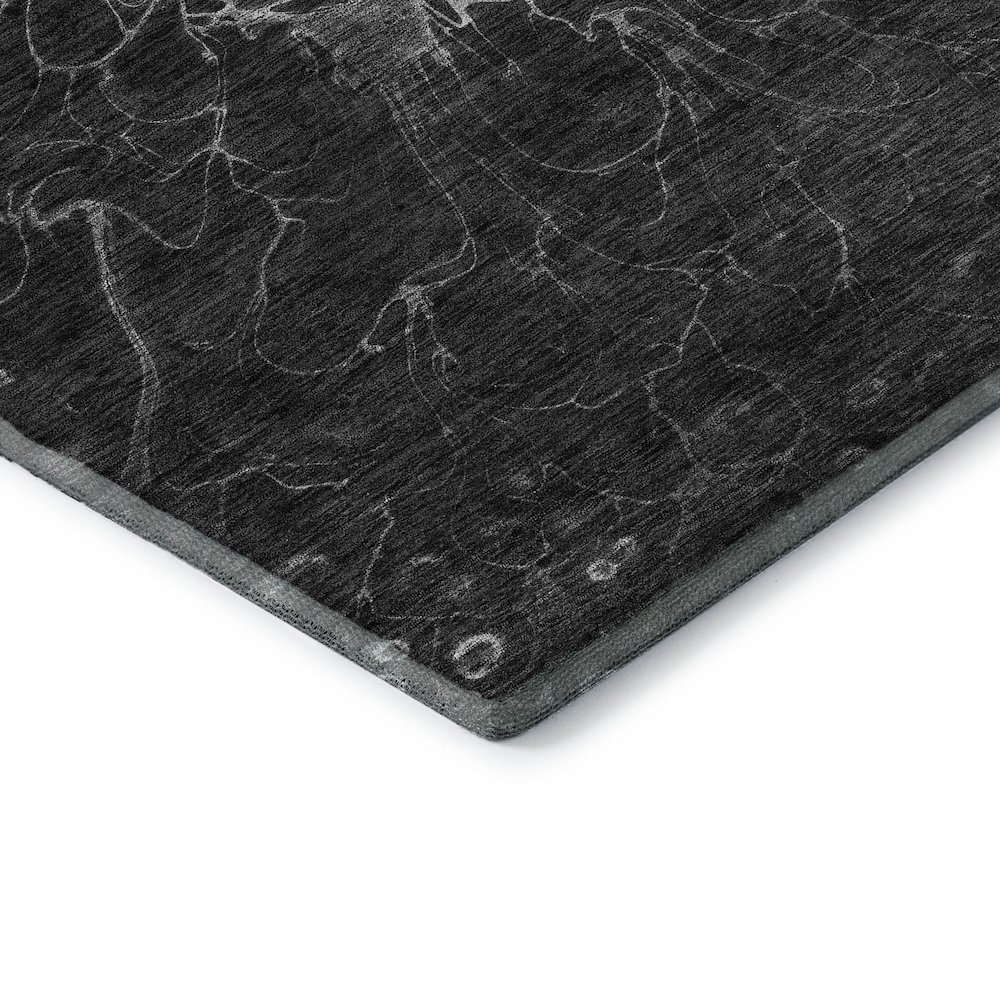 Premium Machine Washable Mayfield AMF652 Charcoal 5' x 7'6" Rug. Picture 3