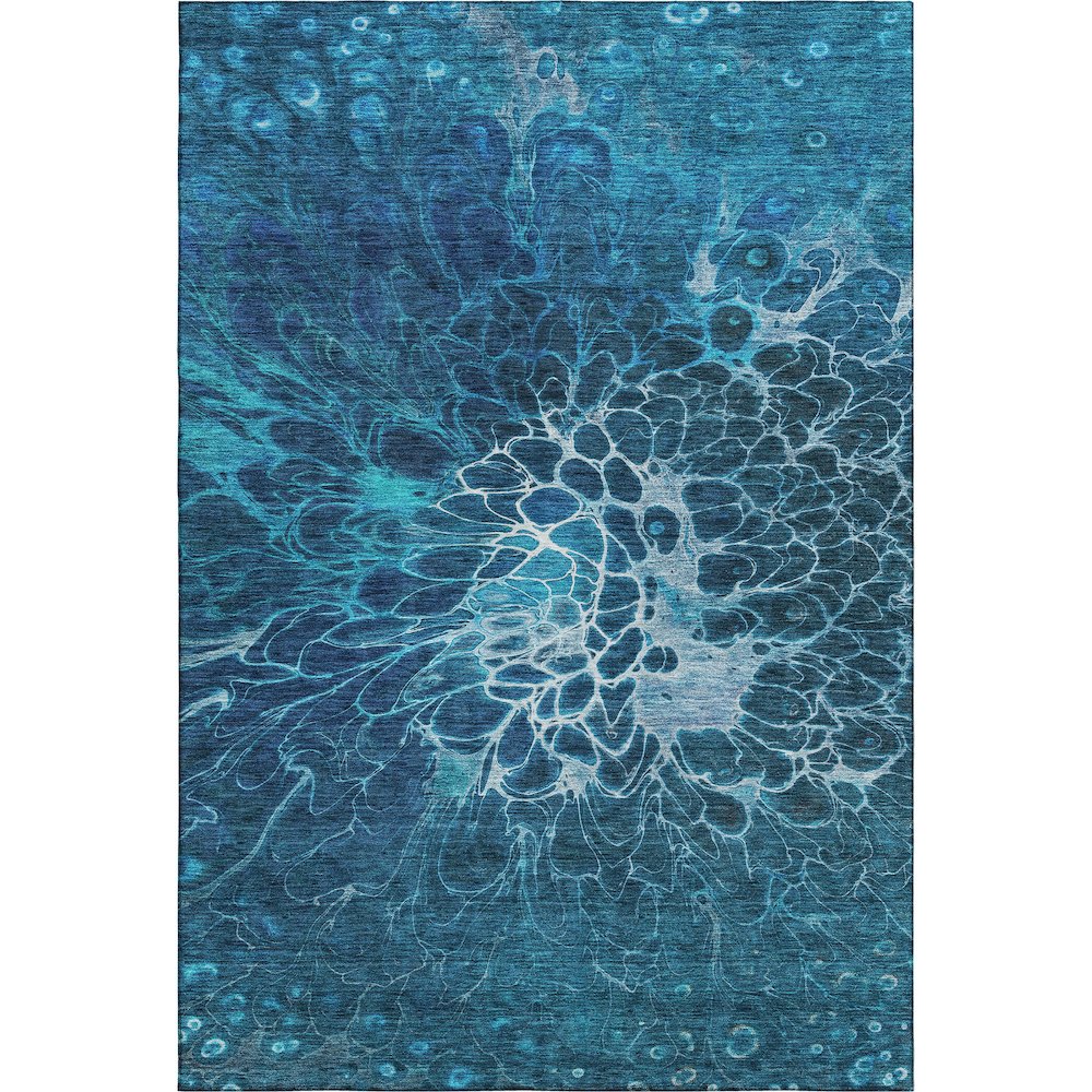 Premium Machine Washable Mayfield AMF652 Navy 9' x 12' Rug. Picture 1