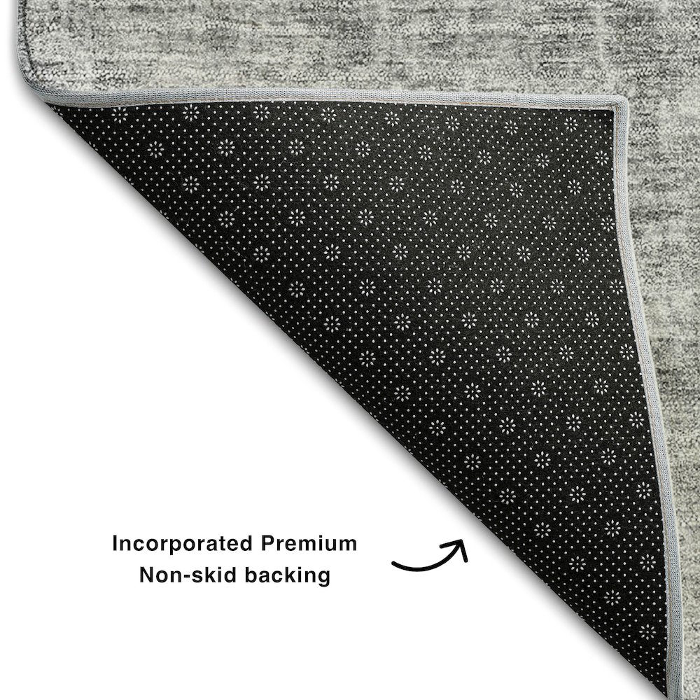 Premium Machine Washable Mayfield AMF656 Gray 5' x 7'6" Rug. Picture 2