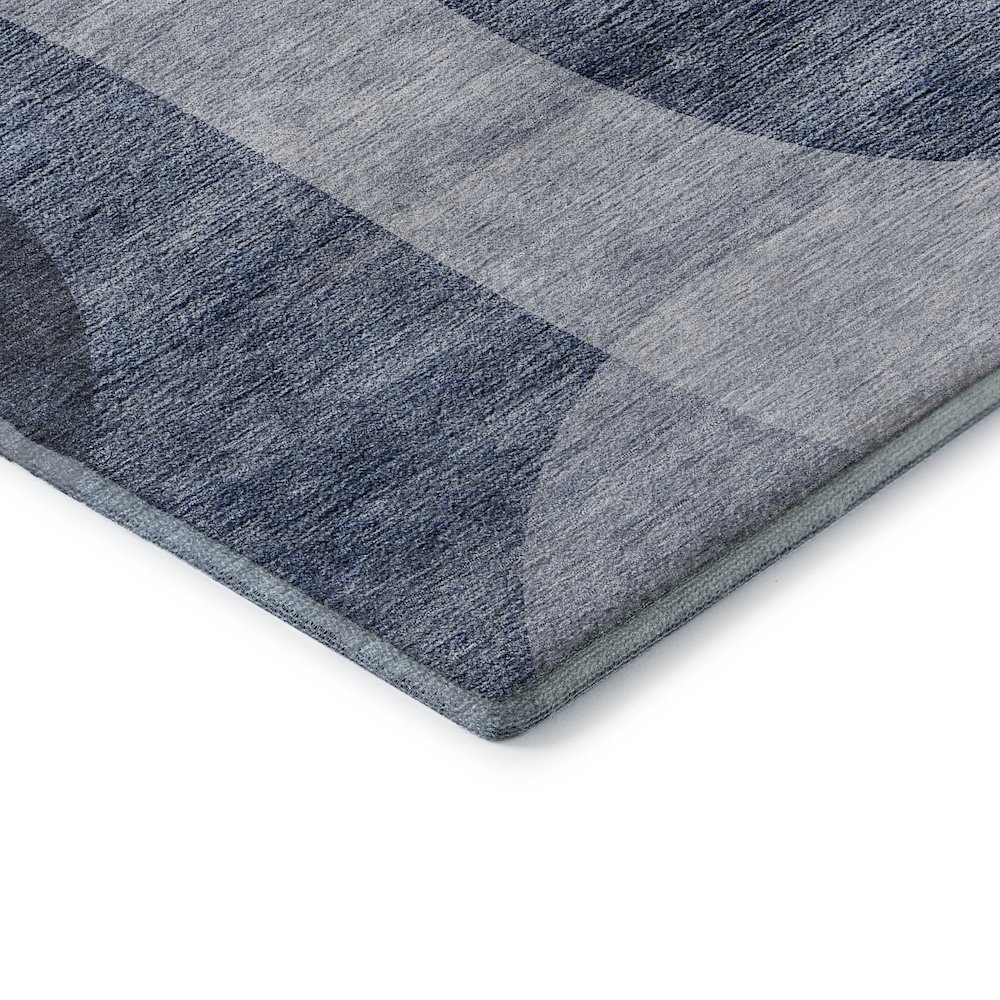 Premium Machine Washable Mayfield AMF657 Blue 5' x 7'6" Rug. Picture 3