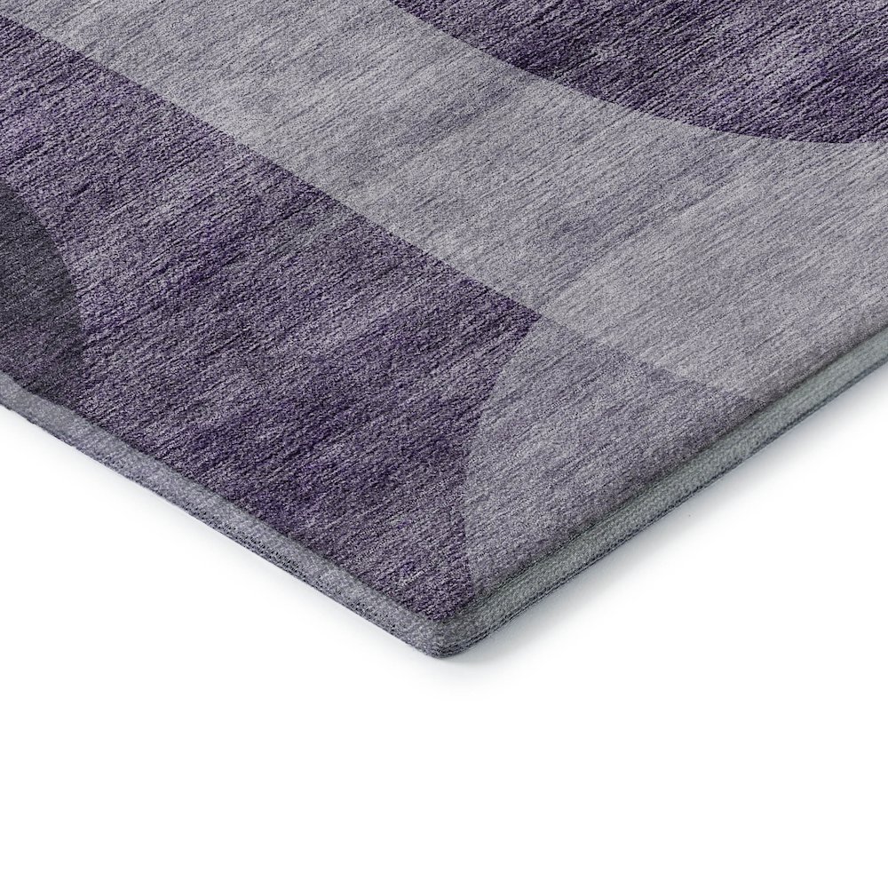 Premium Machine Washable Mayfield AMF657 Purple 5' x 7'6" Rug. Picture 3