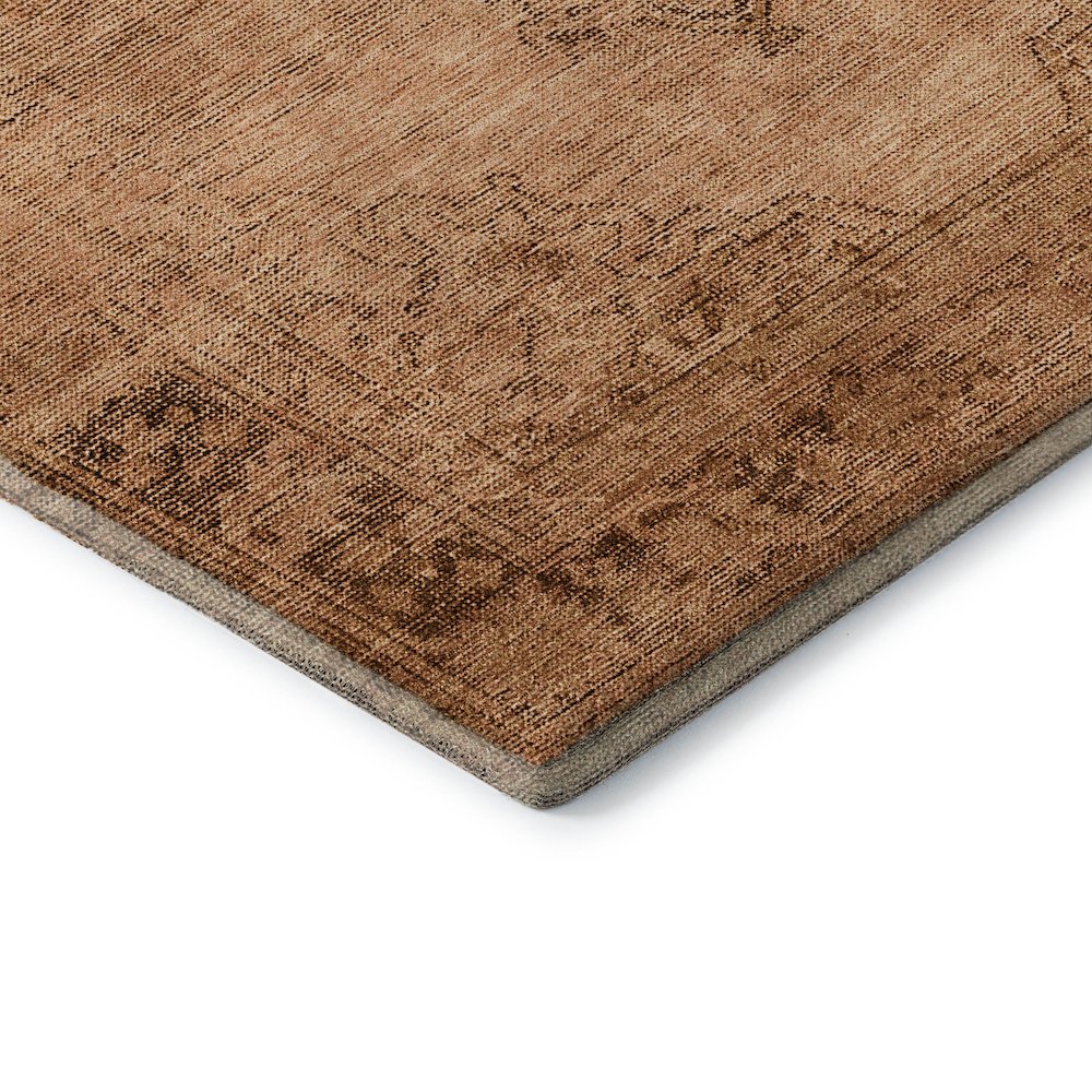 Premium Machine Washable Mayfield AMF658 Copper 5' x 7'6" Rug. Picture 3