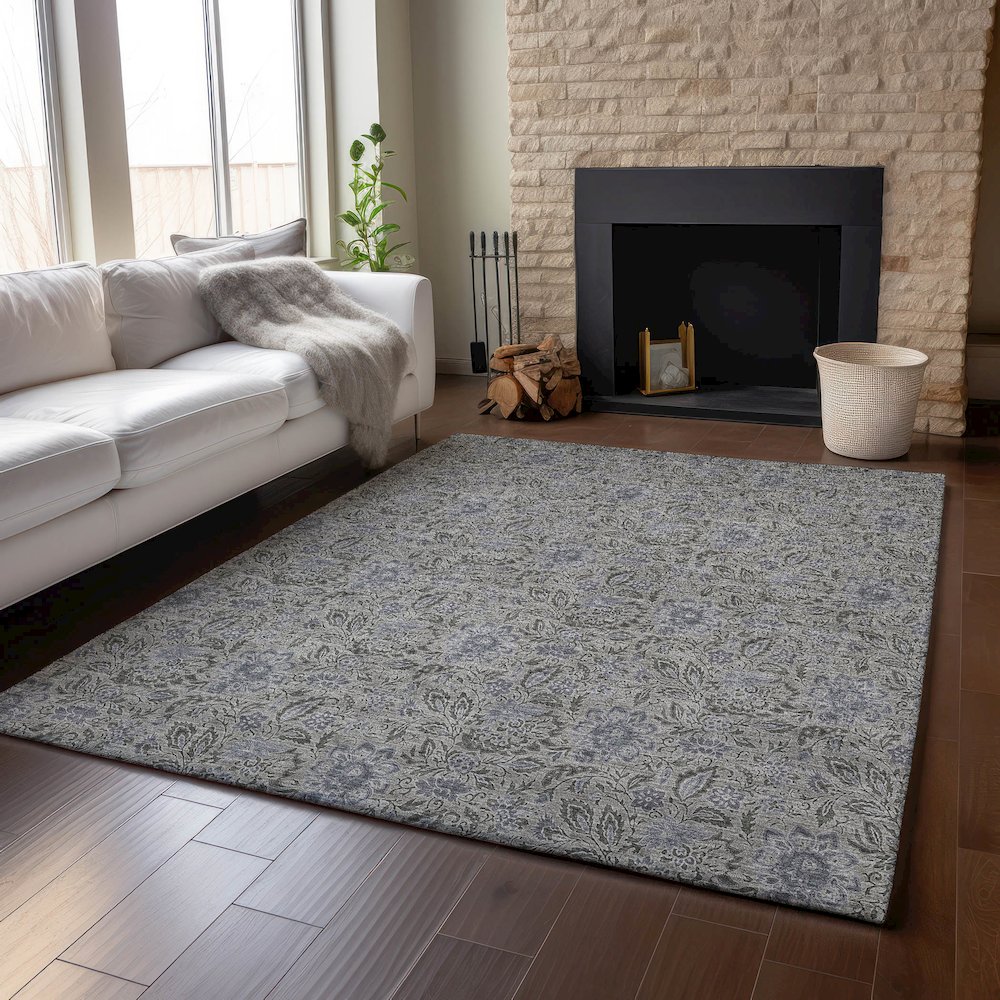 Premium Machine Washable Mayfield AMF660 Khaki 9' x 12' Rug. Picture 6