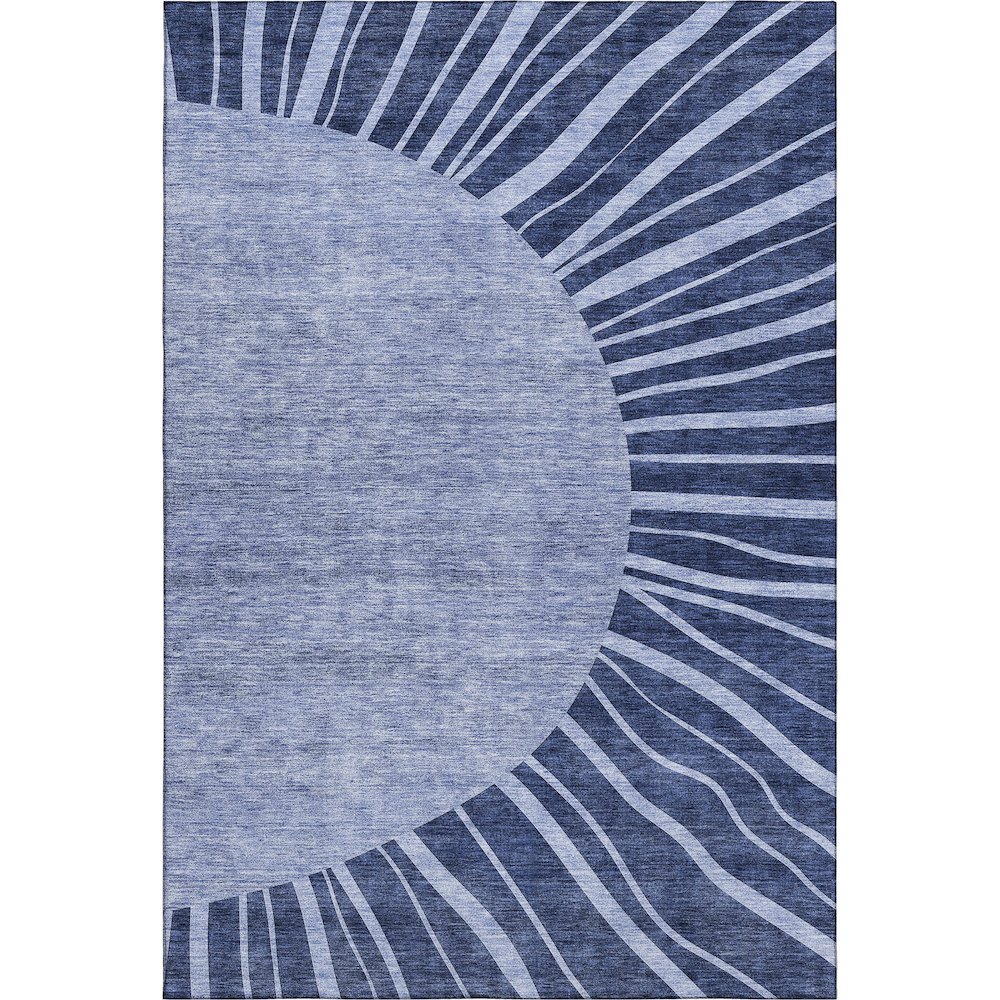 Premium Machine Washable Mayfield AMF668 Navy 9' x 12' Rug. Picture 1