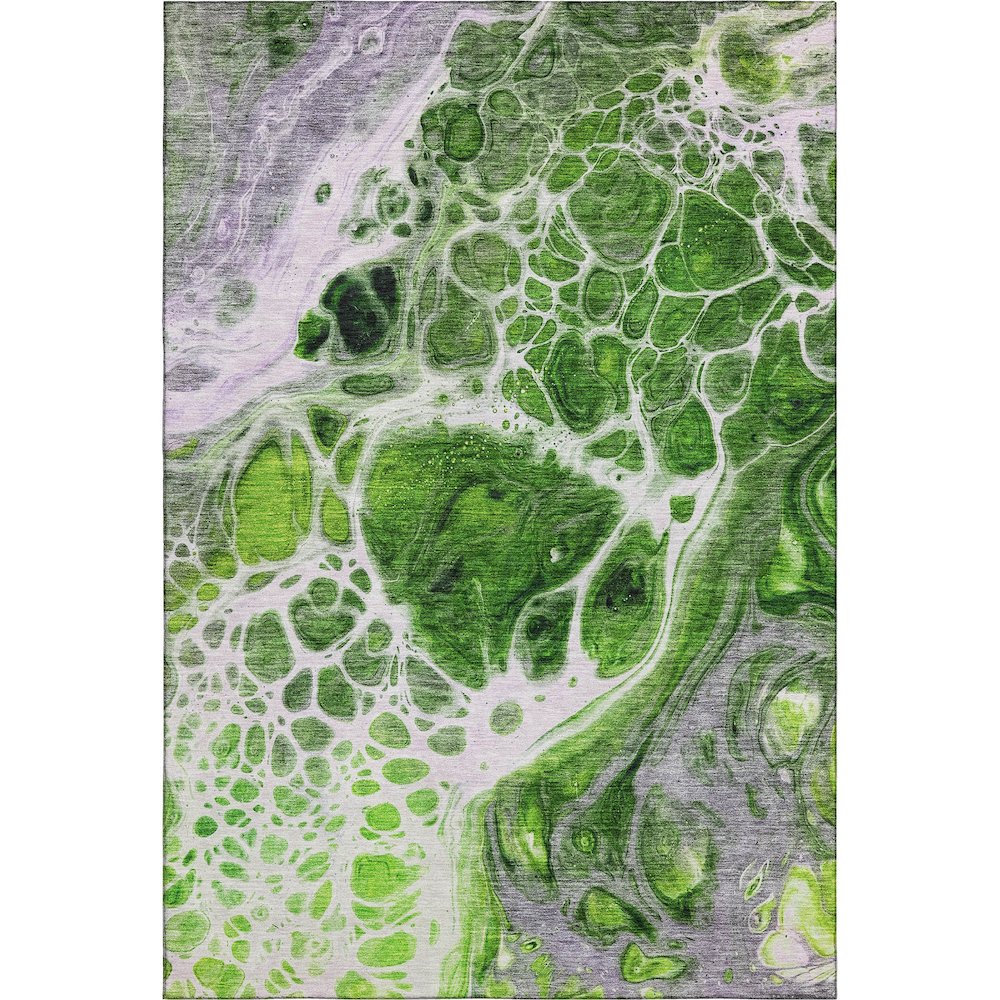 Premium Machine Washable Mayfield AMF682 Lime 9' x 12' Rug. Picture 1