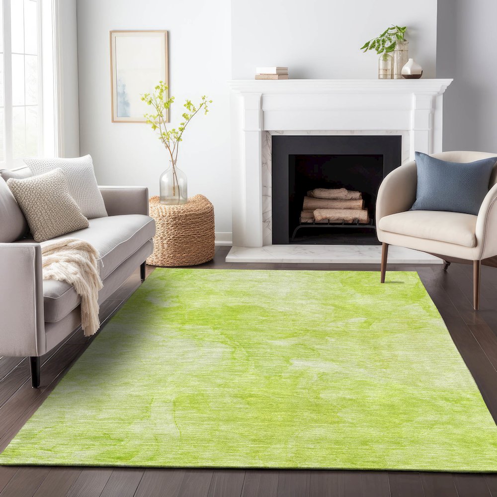 Premium Machine Washable Mayfield AMF688 Aloe 9' x 12' Rug. Picture 5