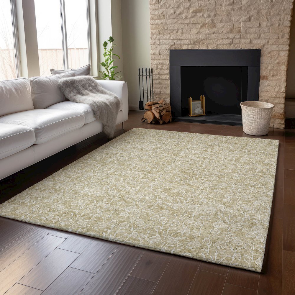 Premium Machine Washable Mayfield AMF691 Beige 9' x 12' Rug. Picture 6