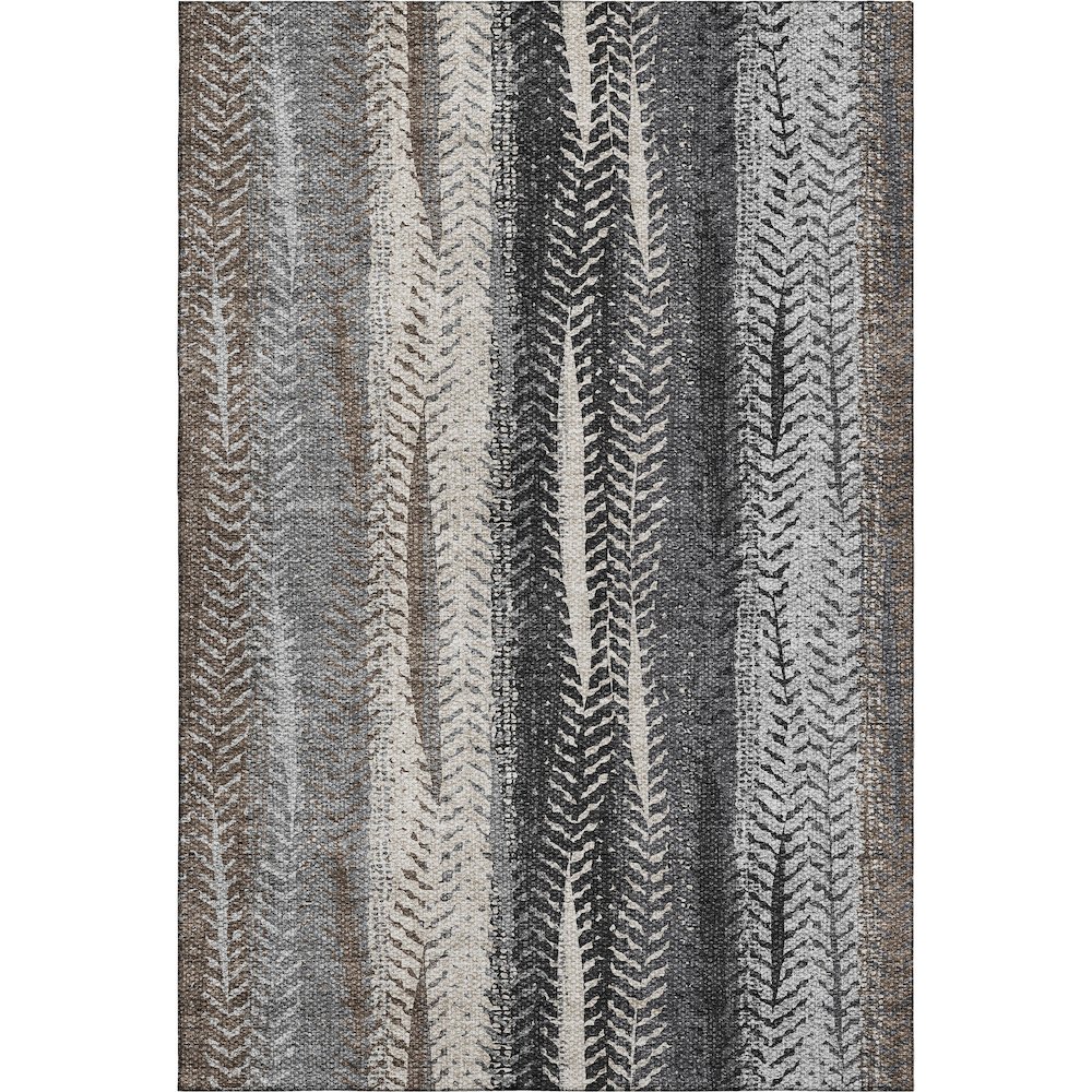 Premium Machine Washable Mayfield AMF693 Brown 9' x 12' Rug. Picture 1