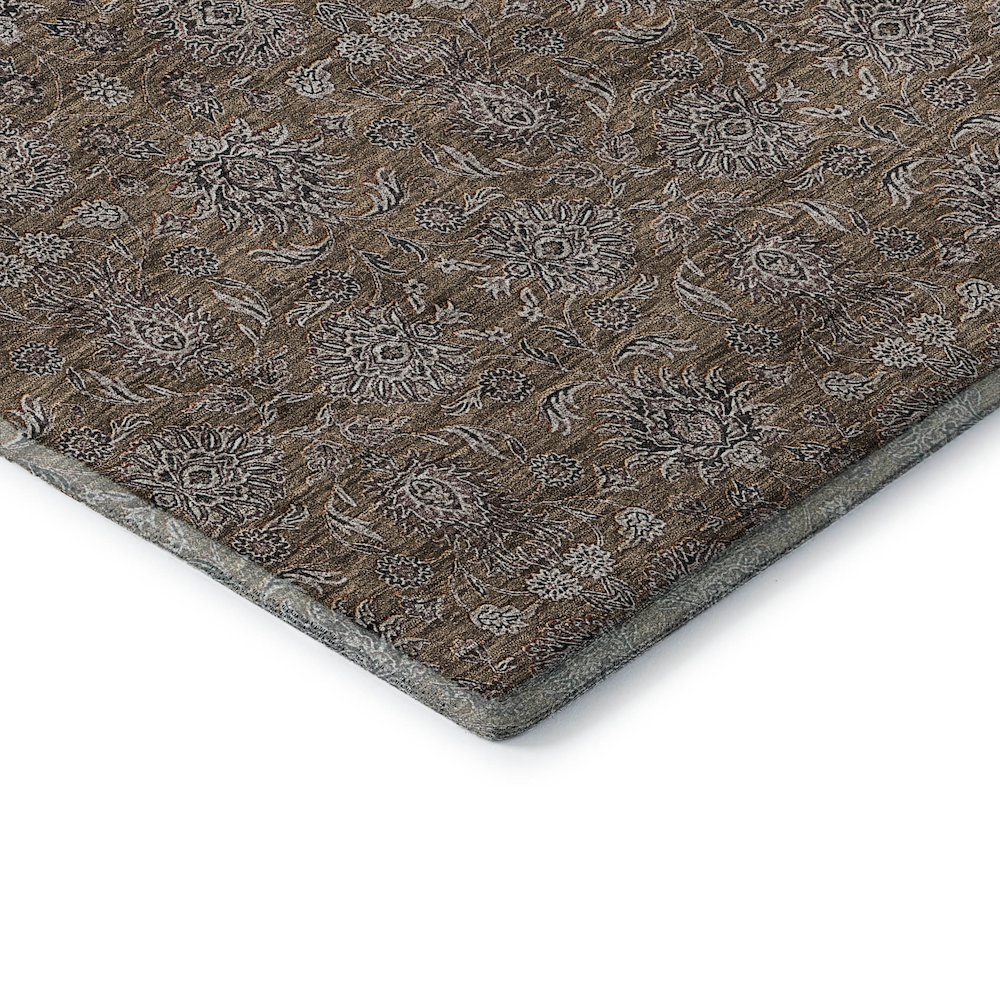 Premium Machine Washable Mayfield AMF702 Chocolate 5' x 7'6" Rug. Picture 3