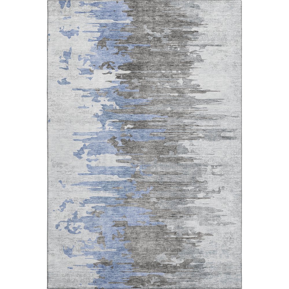 Premium Machine Washable Mayfield AMF704 Blue 9' x 12' Rug. Picture 1