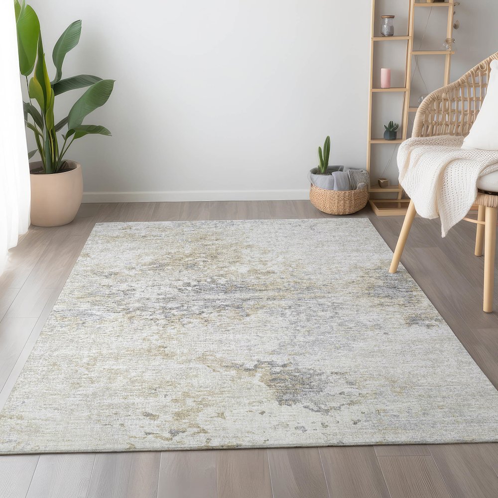 Premium Machine Washable Mayfield  Ivory 9' x 12' Rug. Picture 5