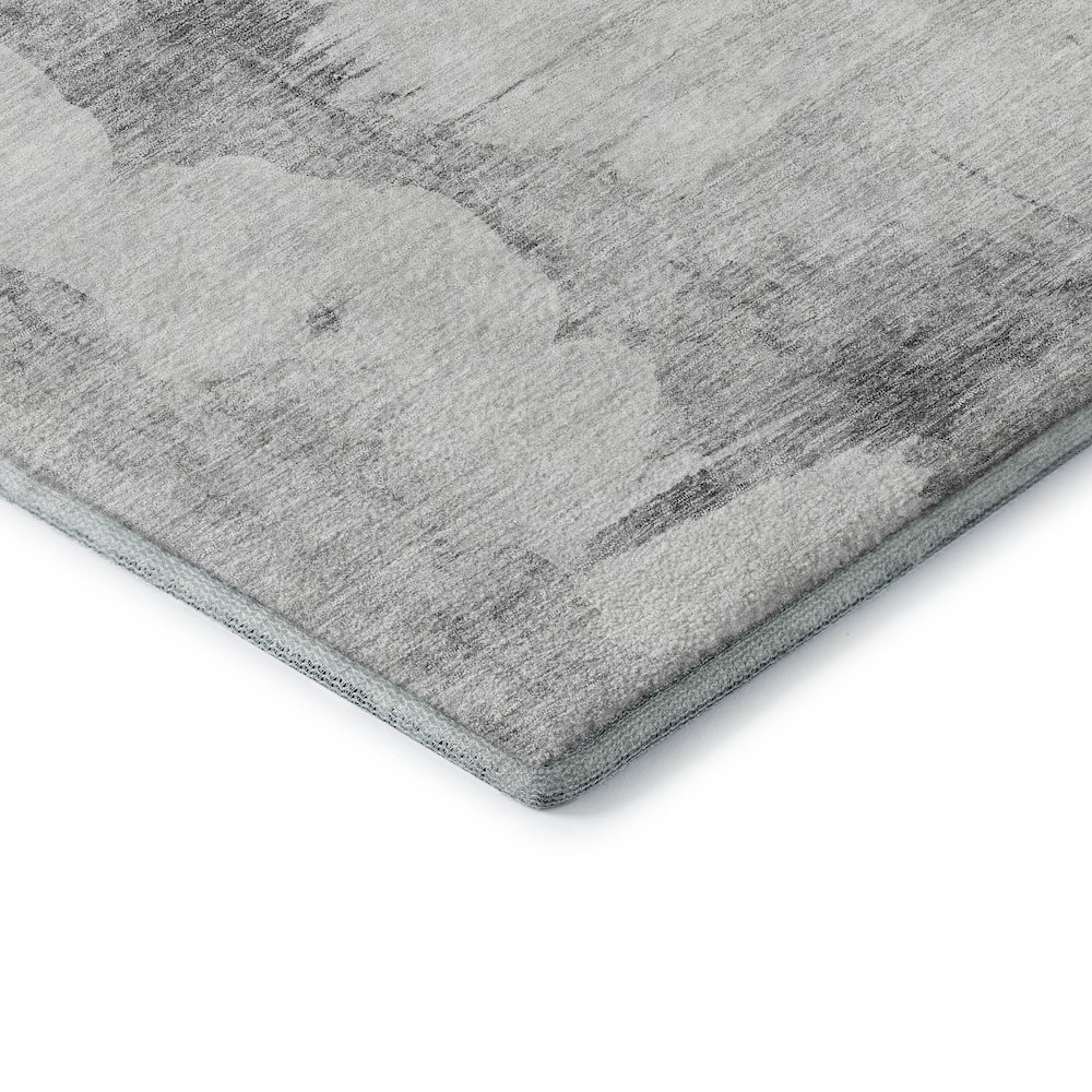 Premium Machine Washable Mayfield AMF710 Silver 5' x 7'6" Rug. Picture 3