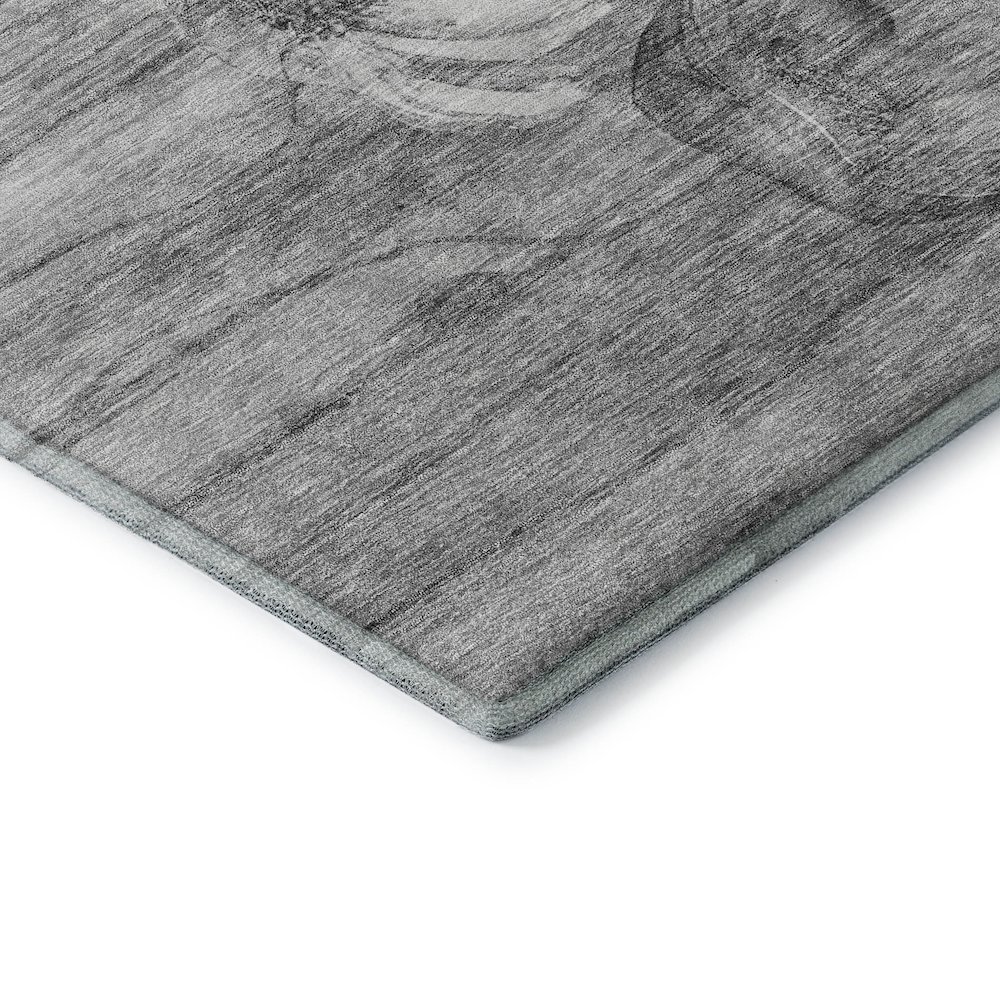 Premium Machine Washable Mayfield AMF712 Gray 5' x 7'6" Rug. Picture 3