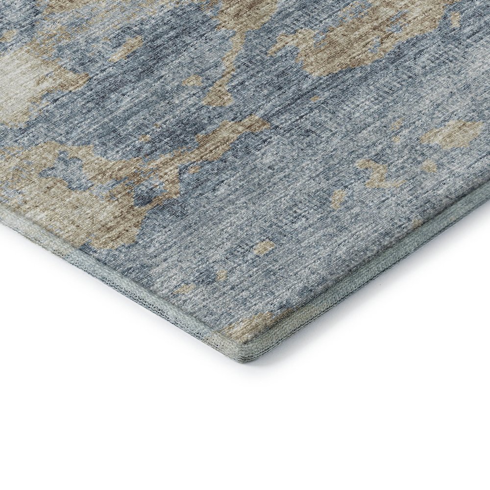 Premium Machine Washable Mayfield  Blue 5' x 7'6" Rug. Picture 3