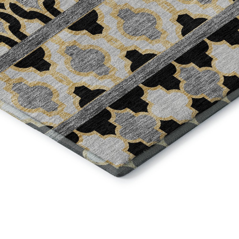 Premium Machine Washable Mayfield AMF726 Charcoal 5' x 7'6" Rug. Picture 3