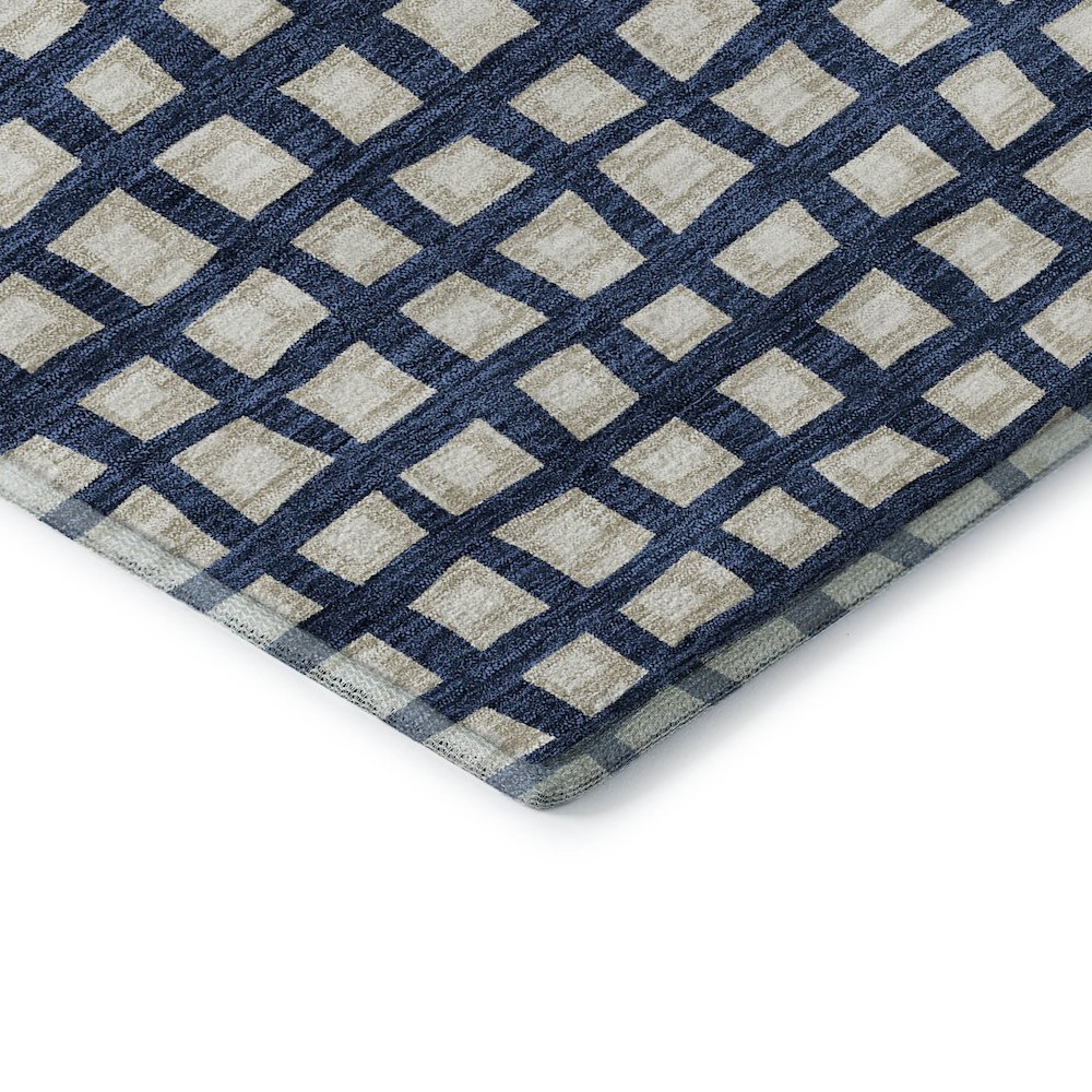 Premium Machine Washable Mayfield AMF727 Blue 5' x 7'6" Rug. Picture 3