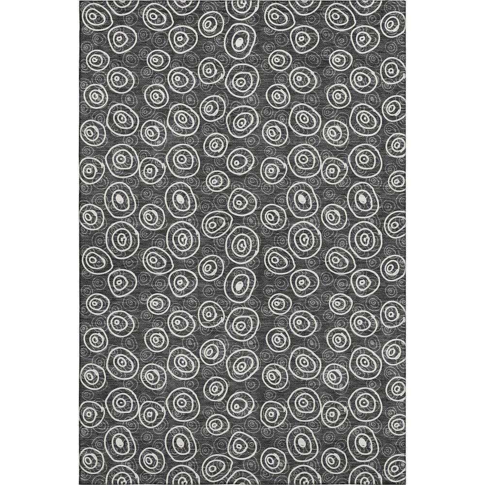 Premium Machine Washable Mayfield AMF728 Black 9' x 12' Rug. Picture 1