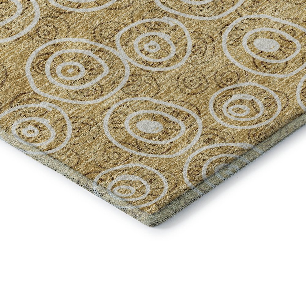 Premium Machine Washable Mayfield AMF728 Gold 5' x 7'6" Rug. Picture 3