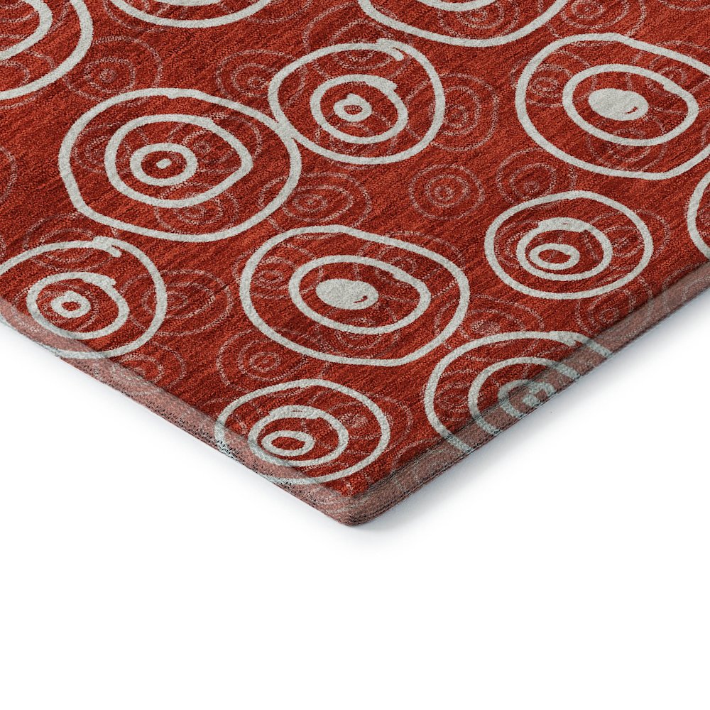 Premium Machine Washable Mayfield AMF728 Red 5' x 7'6" Rug. Picture 3