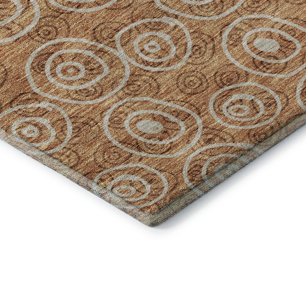 Premium Machine Washable Mayfield AMF728 Terracotta 5' x 7'6" Rug. Picture 3