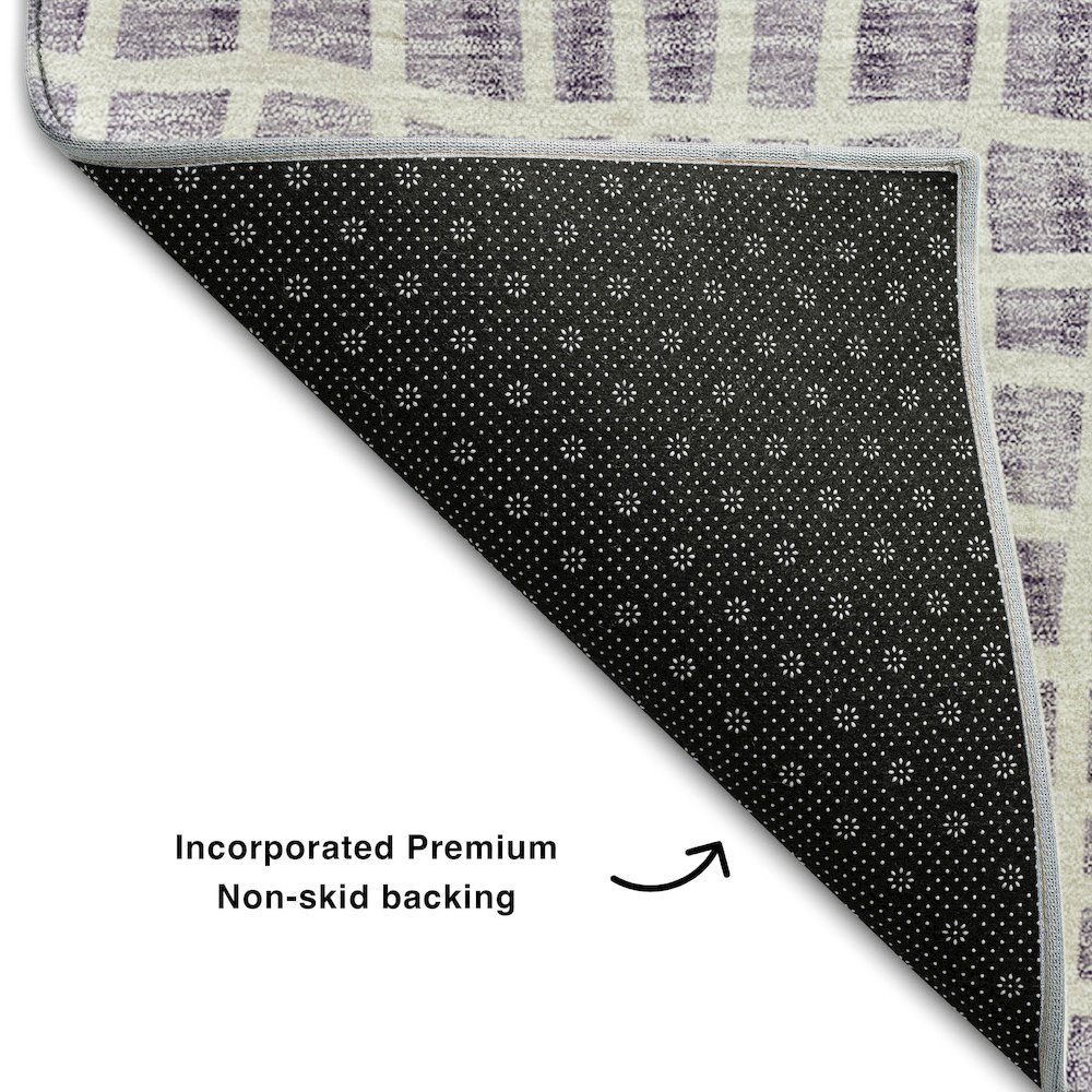 Premium Machine Washable Mayfield AMF729 Lilac 5' x 7'6" Rug. Picture 2