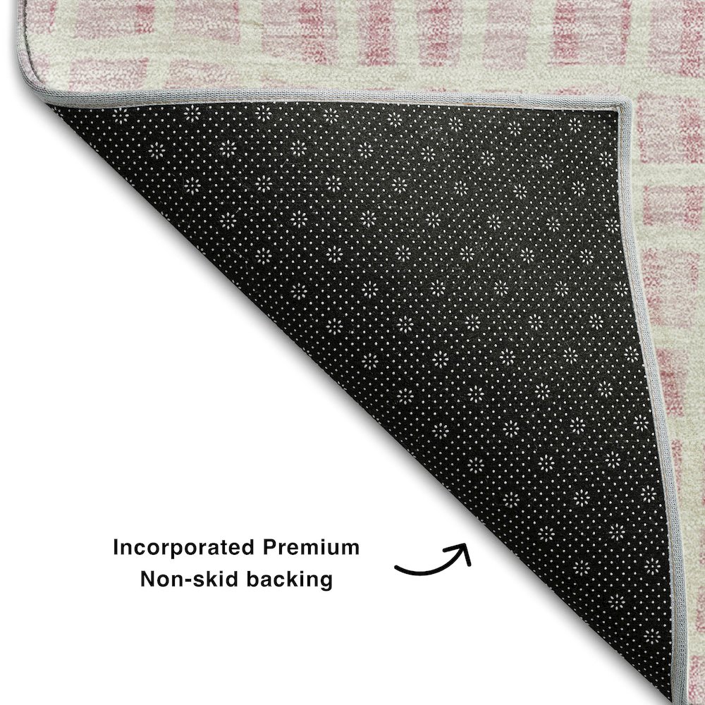 Premium Machine Washable Mayfield AMF729 Pink 5' x 7'6" Rug. Picture 2