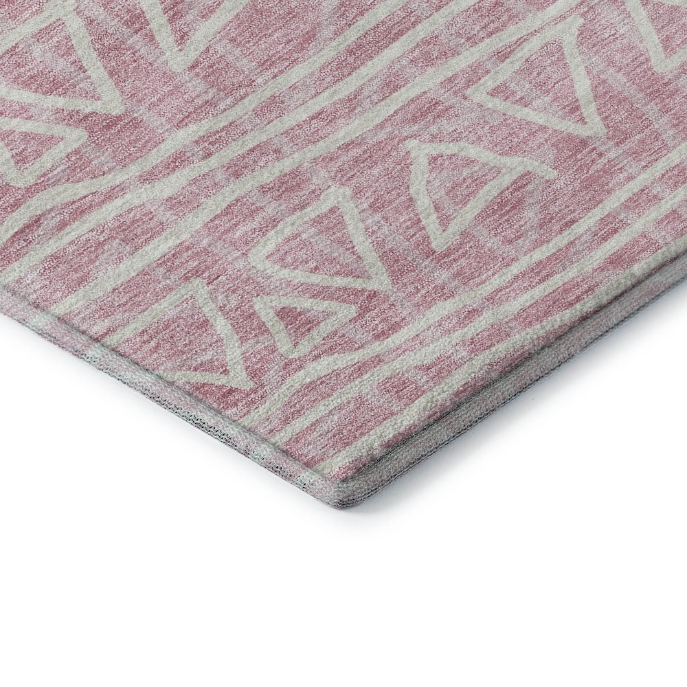 Premium Machine Washable Mayfield AMF730 Pink 5' x 7'6" Rug. Picture 3