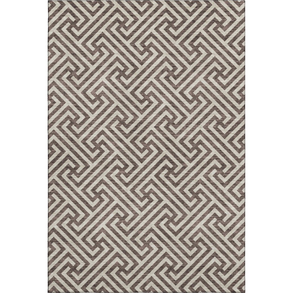 Premium Machine Washable Mayfield AMF731 Brown 9' x 12' Rug. Picture 1