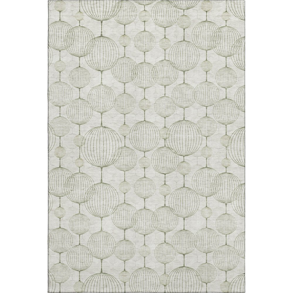 Premium Machine Washable Mayfield AMF732 Green 9' x 12' Rug. Picture 1