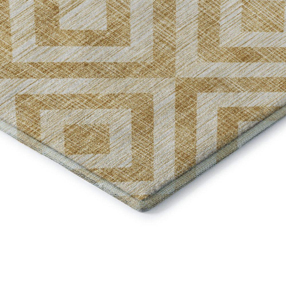 Premium Machine Washable Mayfield AMF733 Gold 5' x 7'6" Rug. Picture 3